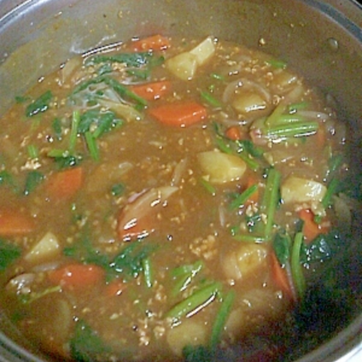 野菜たっぷりほうれん草カレー レシピ 作り方 By かずちゃん1243 楽天レシピ